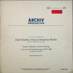 Bach, Ralph Kirkpatrick Vierter Theil Der Clavier-Uebung: Aria Mit 30 Veränderungen, BWV 988 (Goldberg-Variationen) Виниловая пластинка Bach, Ralph Kirkpatrick Vierter Theil Der Clavier-Uebung: Aria Mit 30 Veränderungen, BWV 988 (Goldberg-Variationen) Виниловая пластинка