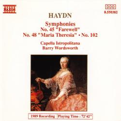 HAYDN Symphonies (No. 45 "Farewell" / No. 48 "Maria Theresia" / No. 102) Фирменный CD HAYDN Symphonies (No. 45 "Farewell" / No. 48 "Maria Theresia" / No. 102) Фирменный CD