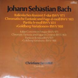 BACH Italienisches Konzert F-Dur BWV 971 / Chromatische Fantasie Und Fuge In D-moll BWV 903 / Partita H-Moll BWV 831 / »Goldberg-Variationen« BWV 988 Виниловая пластинка 