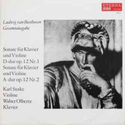 BEETHOVEN Sonate Für Klavier Und Violine D-dur Op. 12 Nr. 1 / Sonate Für Klavier Und Violine A-dur Op. 12 Nr. 2 Виниловая пластинка 