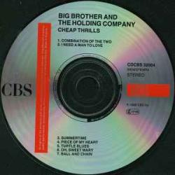 BIG BROTHER AND THE HOLDING COMPANY CHEAP THRILLS Фирменный CD BIG BROTHER AND THE HOLDING COMPANY CHEAP THRILLS Фирменный CD