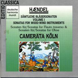 HANDEL Sämtliche Bläsersonaten Volume I Фирменный CD 