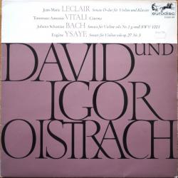 David Und Igor Oistrach Leclair, Vitali, Bach, Ysaye Виниловая пластинка 
